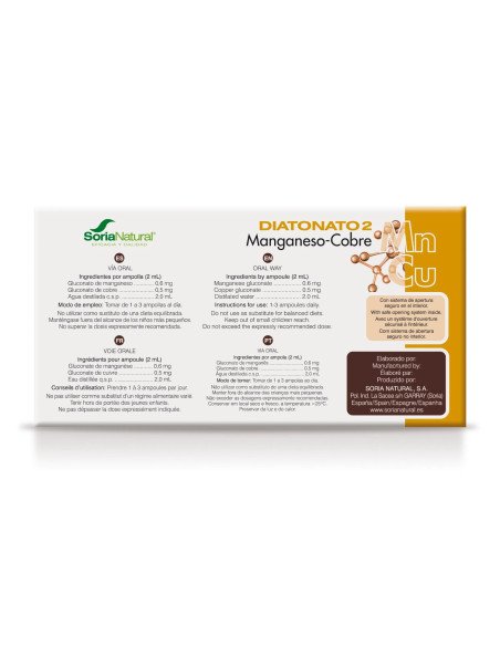 DIATONATO 2 - MANGANESO COBRE - 28 ampollas