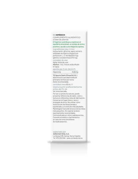 EXTRACTO DE HIPERICO - 50 ml