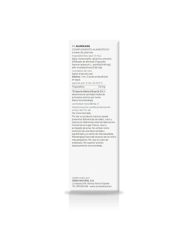 EXTRACTO DE ALHOLVAS - 50 ml