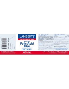ACIDO FÓLICO 400 mcg - 100 comp 2