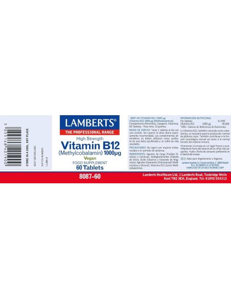 VITAMINA B12 1000 mcg - 60 comp