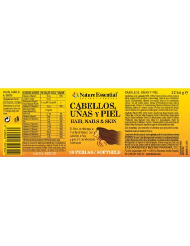 CABELLO UÑAS & PIEL 540 mg - 30 perlas
