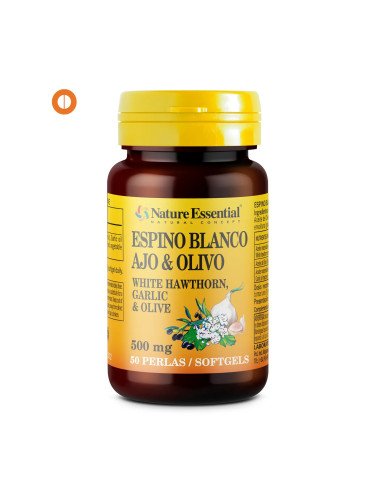 ESPINO BLANCO + AJO + OLIVO 500 mg 50 perlas