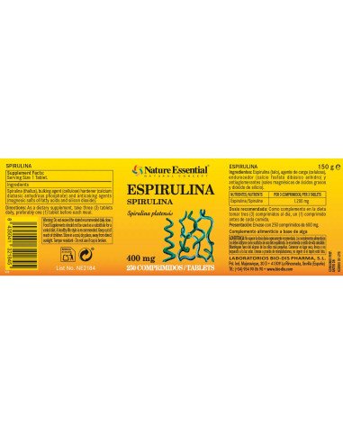ESPIRULINA 400 mg - 250 comp