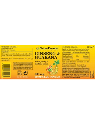 GINSENG & GUARANA 400 mg - 50 caps
