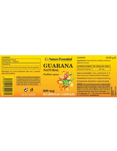 GUARANA 600 mg - 50 caps
