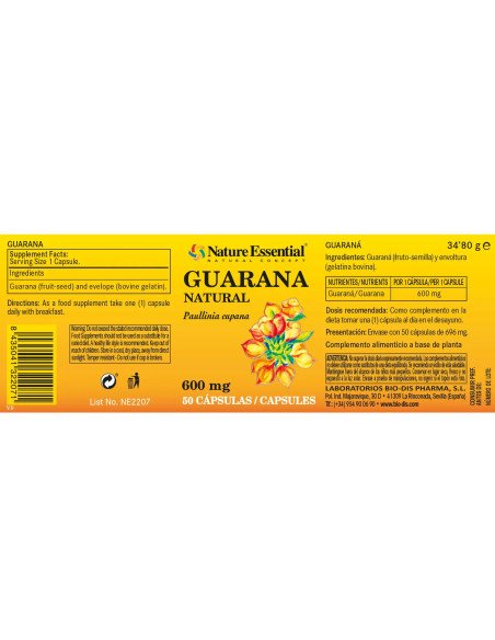 GUARANA 600 mg - 50 caps