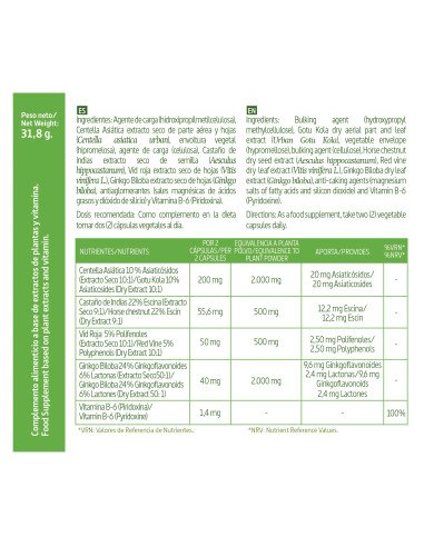 CENTELLA ASIATICA COMPLEX 2500 mg - 60 vcap