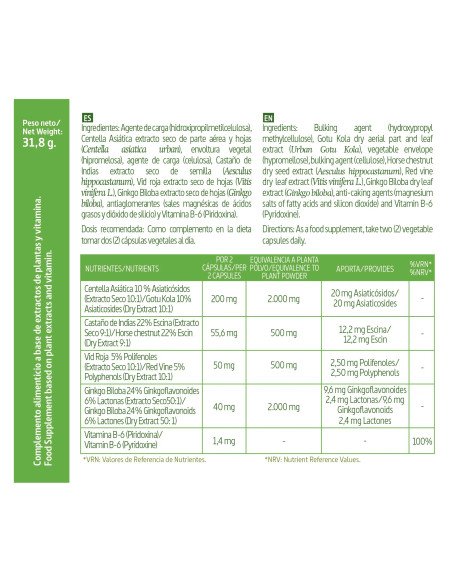 CENTELLA ASIATICA COMPLEX 2500 mg - 60 vcap