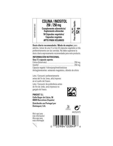 COLINA INOSITOL 250 mg - 50 caps