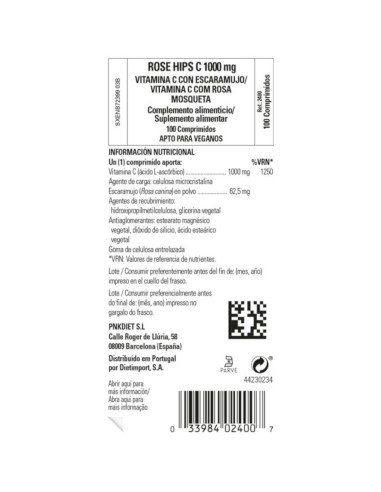 VITAMINA C 1000 mg (con Escaramujo) - 100 comp