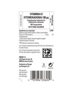 VITAMINA K1 100 mcg - 100 comp 2