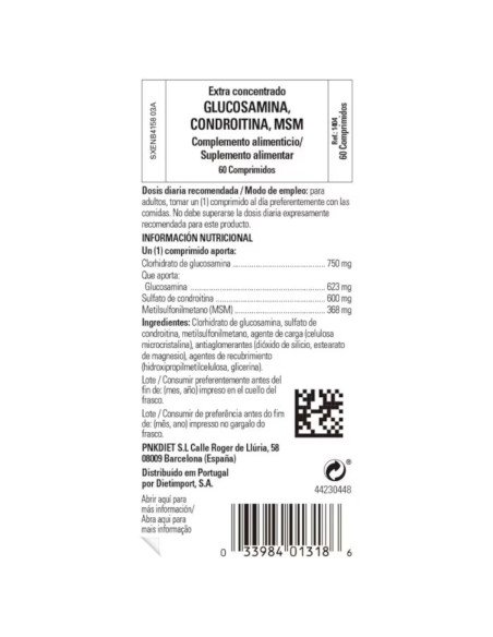 GLUCOSAMINA CONDROITINA MSM - 60 comp