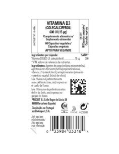 VITAMINA D3 600 UI - 60 caps 2