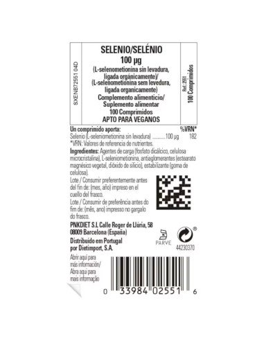 SELENIO (Sin Levadura) - 100 comp