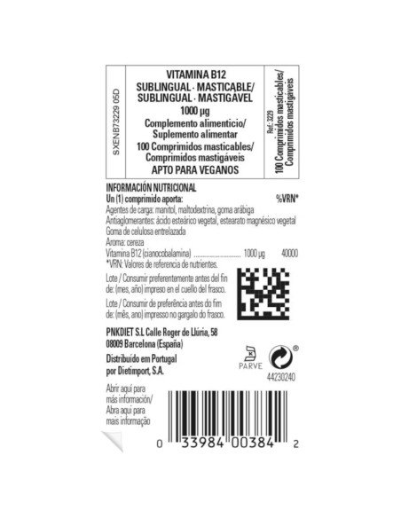 VITAMINA B12 1000 mcg - 100 comp sublinguales