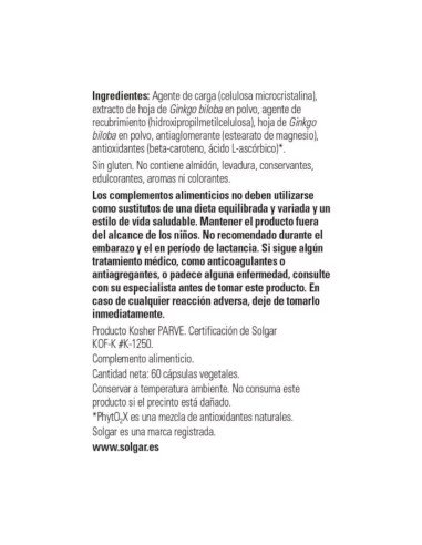 GINKGO BILOBA - 60 vcaps