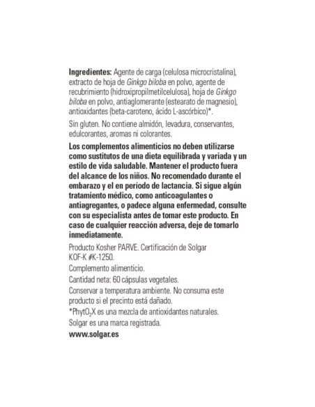 GINKGO BILOBA - 60 vcaps