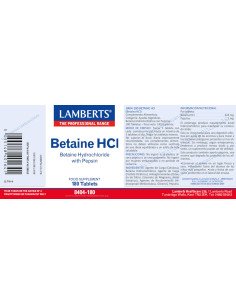 BETAINA HCI CON PEPSINA - 180 comp 2