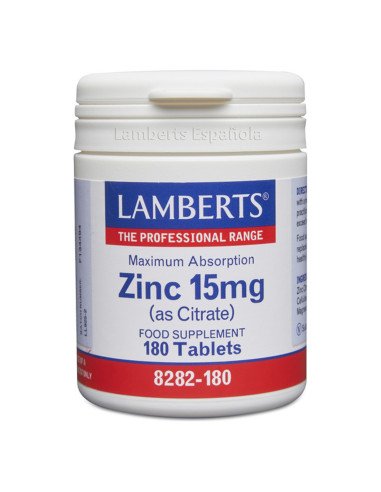 ZINC 15MG 180 tabletas