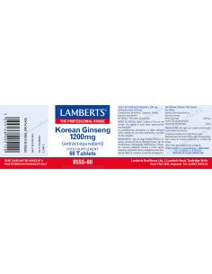 KOREAN GINSENG 1200 mg (Ginseng Coreano) - 60 comp 2