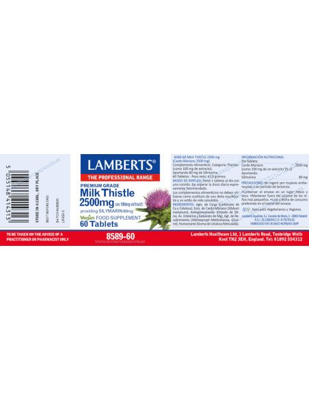 MILK THISTLE 2.500 mg (Cardo Mariano) - 60 comp