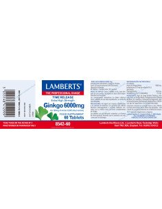 GINKGO 6000 mg (Ginkgo Biloba) - 60 comp 2