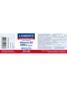 VITAMINA D3 2000UI (50 mcg) - 120 caps 2
