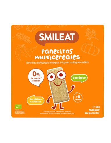 PANECILLOS DE CEREALES CON PLATANO Y CALABAZA 60 g