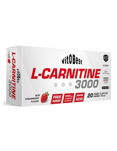 L-CARNITINE 3000 - 20 viales de 10 ml. SABOR FRESA