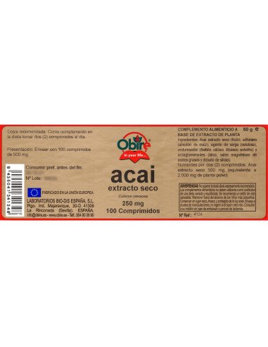 ACAI 250 mg - 100 comp