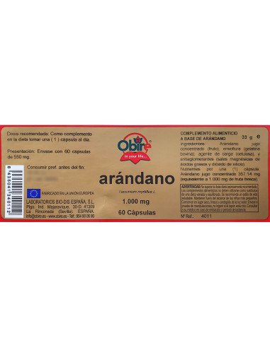 ARANDANO 1000 mg - 60 caps