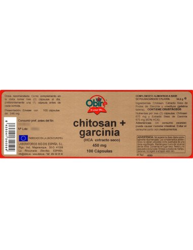 CHITOSAN & GARCINIA - 100 caps