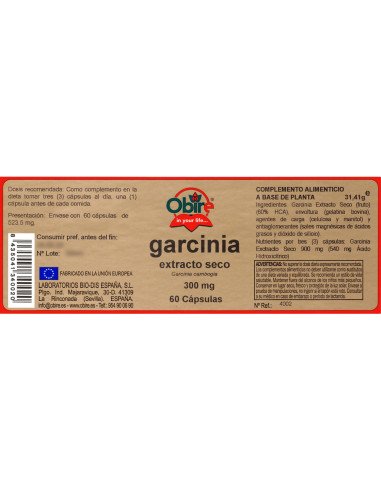 GARCINIA GAMBOGIA (EXT SECO) 300 mg - 60 caps