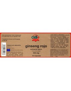 GINSENG ROJO (EXT SECO) 500 mg - 90 caps 2