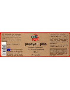 PAPAYA + PIÑA 400 mg - 90 caps 2