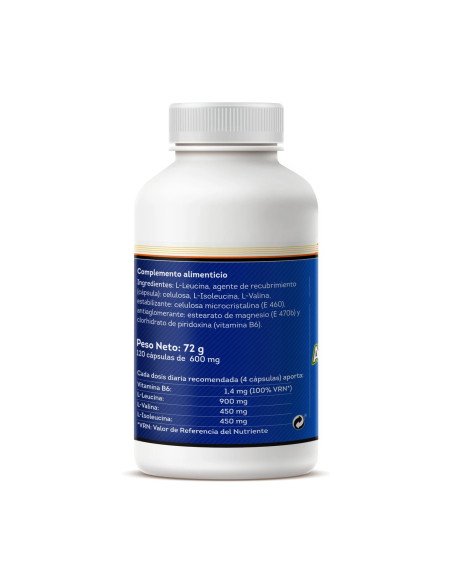 BCAA'S (Aminoacidos Ramificados) 600 mg - 120 caps