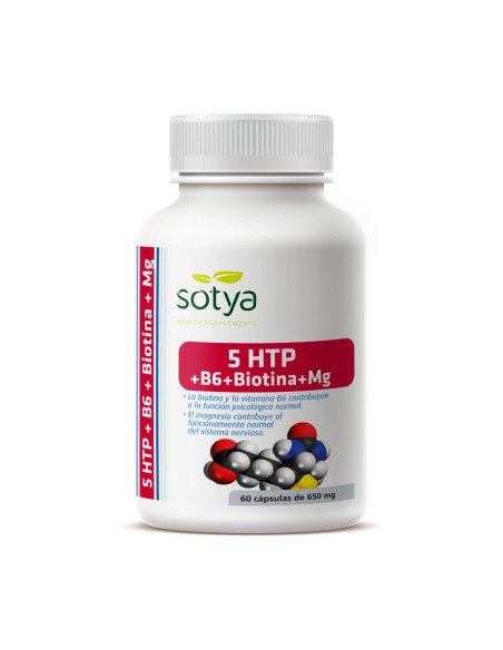 5 HTP (+ B6 + Biotina + Magnesio) 650 mg -  60 caps