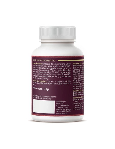 LEVADURA  ROJA DE ARROZ + Q10 + DHA 550 mg - 60 caps