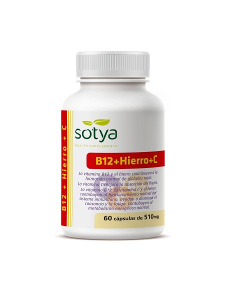 VITAMINA B12 + HIERRO + C 510 mg - 60 caps