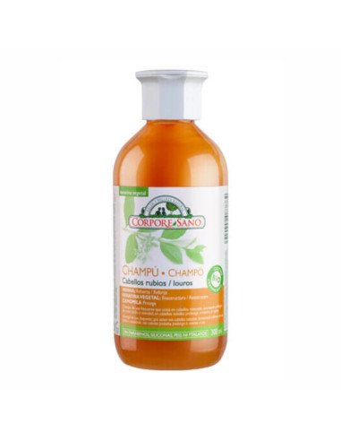 CHAMPU CABELLOS RUBIOS (Henna, Keratina vegetal y Camomila) 300 ml