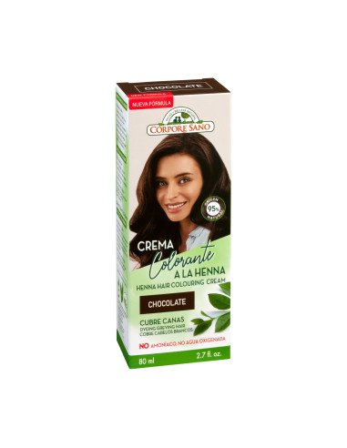 CREMA COLORANTE A LA HENNA CHOCOLATE 80 ml