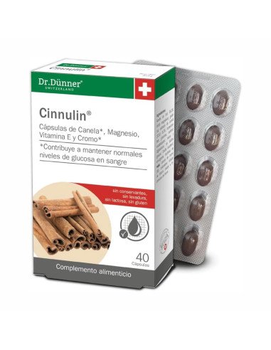 CINNULIN (Canela, Magnesio, Vitamina E y Cromo) 40 caps