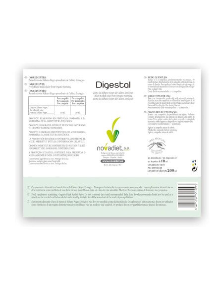 DIGESTAL (Zumo de Rábano Negro Ecológico) - 20 viales