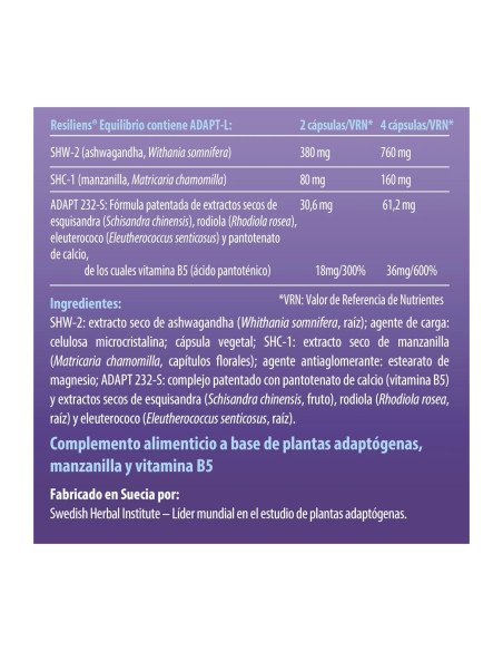 Resiliens® Equilibrio - 60 vcaps