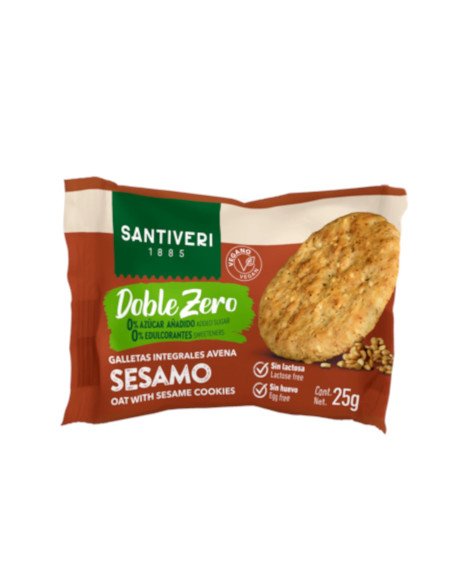 Galletas Integrales de Avena y Sésamo Doble Zero - 25 g