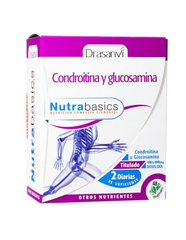 Condroitina y Glucosamina - 48 vcaps Nutrabasics