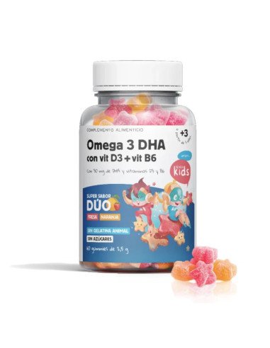 Omega 3 DHA con Vit D3 + Vit B6 - 60 gummies