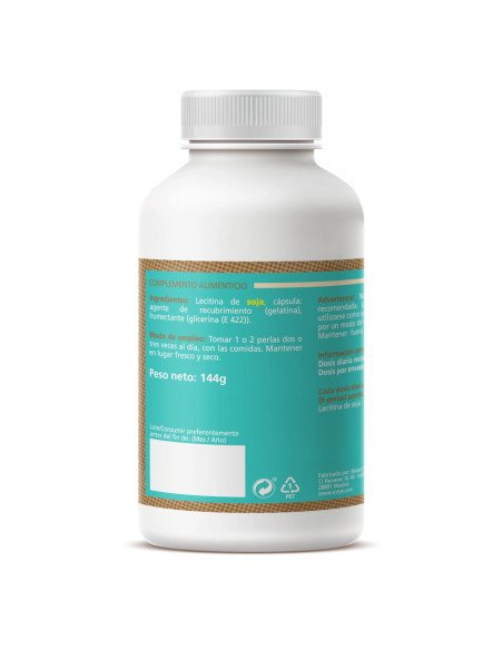 Lecitina de Soja 1600 mg - 90 perlas