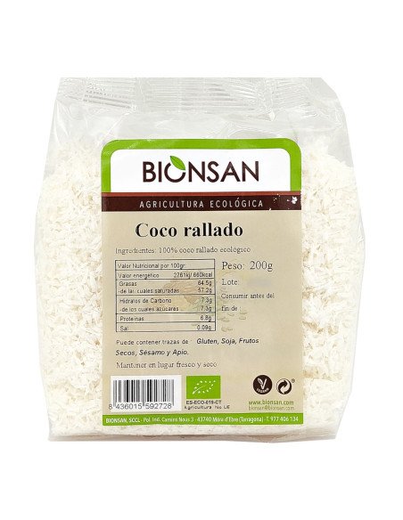 COCO RALLADO ECOLOGICO - 200 g